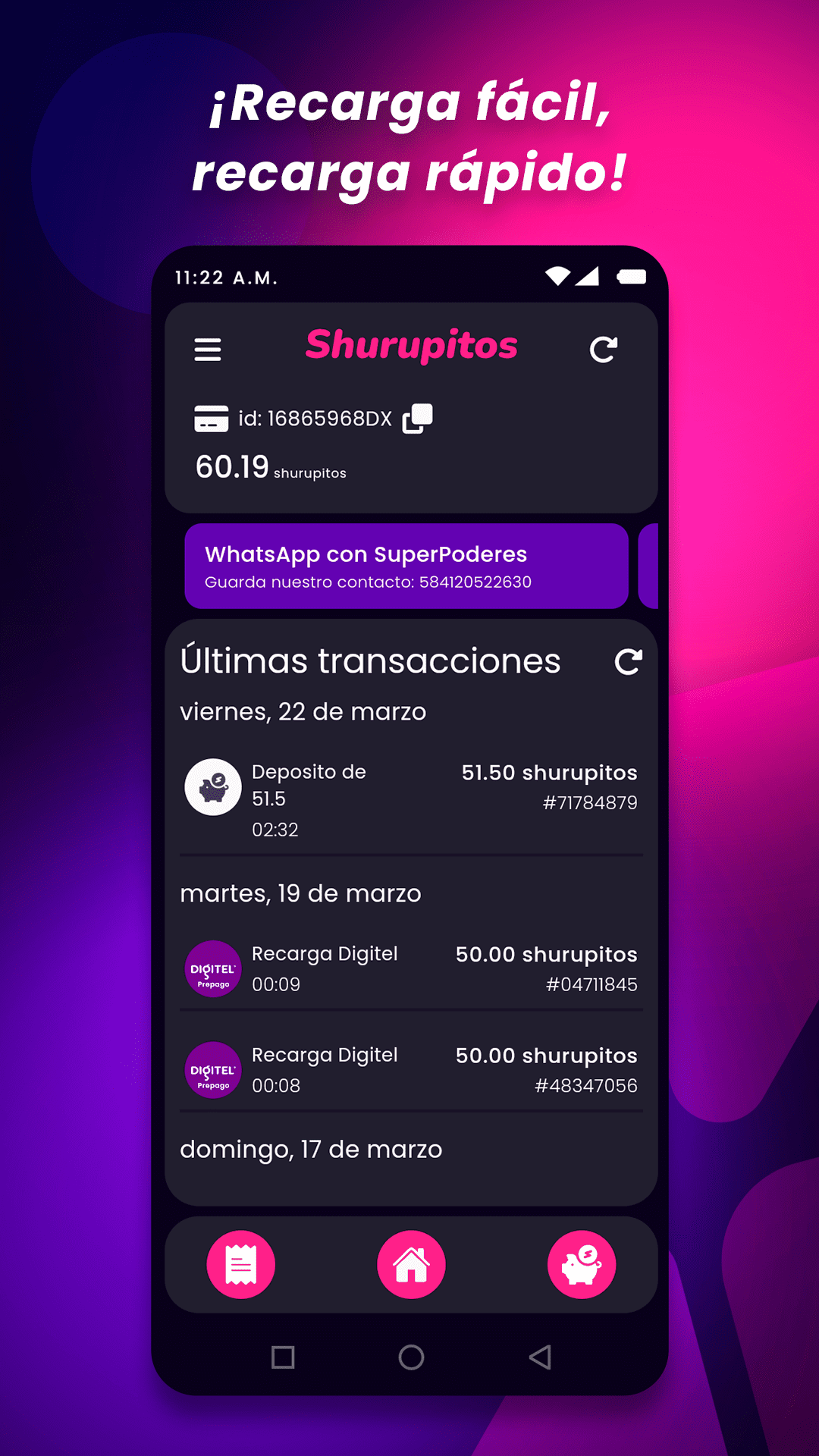 Shurupitos aplicación móvil